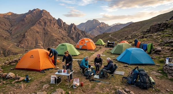 Comment organiser un camping pour une expédition de randonnée dans les montagnes de l'Atlas?