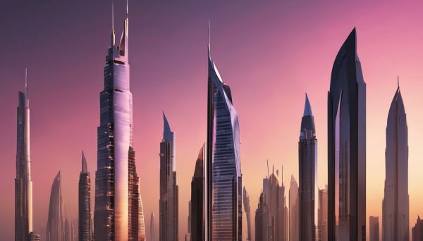 Hauteur impressionnante de l’Almas Tower à Dubaï