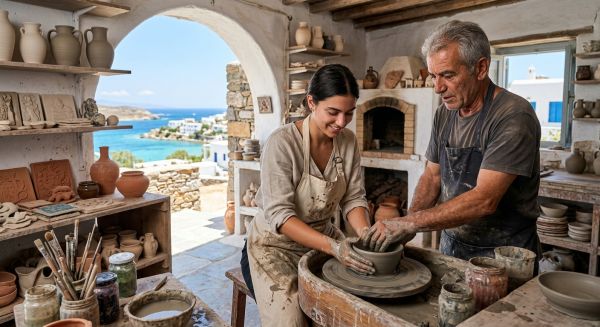 Où apprendre la fabrication de céramiques artisanales en Grèce?